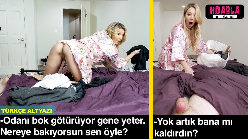 Annem odamı temizlerken eğilince altına külot olmadığını fark ettim KONULU porno